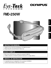 Olympus Eye-Trek FMD-250W Instruction Manual