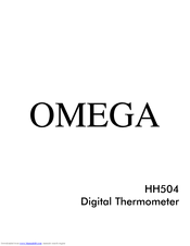 Omega HH504 User Manual