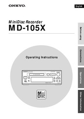 Onkyo MD-105FX Operating Instructions Manual