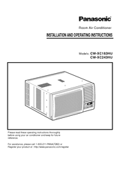 Panasonic CW-XC183HU Installation And Operating Instructions Manual