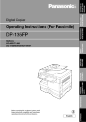 Panasonic WORKIO DP-135 Operating Instructions Manual