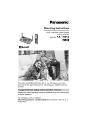 Panasonic KX-TH112 - Cordless Phone - Operation Operating Instructions Manual