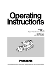 Panasonic AGDVC15 - DV CAMCORDER Operating Instructions Manual