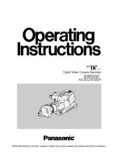 Panasonic AG-DVC10 Operating Instructions Manual