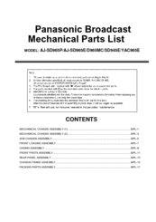 Panasonic AJ-SD965p Mechanical Parts List
