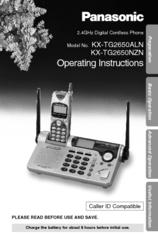 Panasonic KX-TG2650NZN Operating Instructions Manual