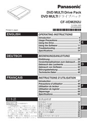Panasonic CFVDM292U - DVD Operating Instructions Manual
