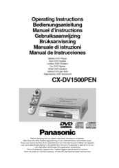 Panasonic CX-DV1500PEN Operating Instructions Manual