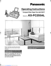 Panasonic KX-FC255AL Operating Instructions Manual