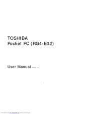 Toshiba RG4-E02 User Manual