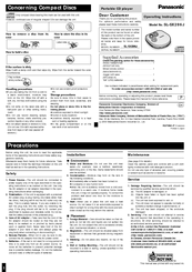 Panasonic SLSX286J - PORT. CD PLAYER Operating Instructions Manual