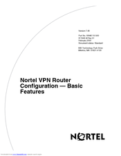 Nortel Contivity VPN Switch 1010 Configuration