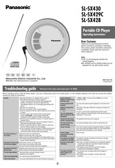 Panasonic SL-SX429C Operating Instructions Manual