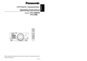 Panasonic PT-L780E Operating Instructions Manual