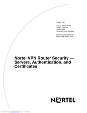 Nortel NN46110-600 User Manual
