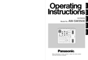 Panasonic AW-SW350E Operating Instructions Manual