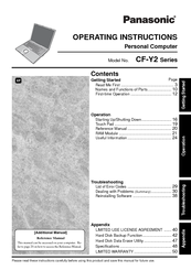 Panasonic CF-Y2EWAZZBM Operating Instructions Manual