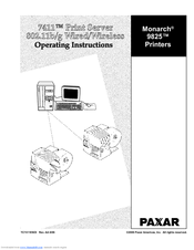 Paxar Wireless Ethernet Print Server Monarch 7411 Operating Instructions Manual