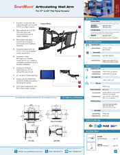 PEERLESS SMARTMOUNT SA763PU Specification