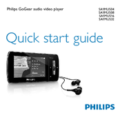 Philips GoGear Muse SA1MUS16K/02 Quick Start Manual