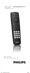 Philips Universal remote control SRP2004WM/17 User Manual