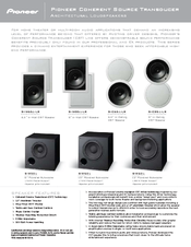 Pioneer S-IW651-LR - In-Wall Left And Right Architectural Speaker Specifications