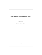 Planet FSD-624SF Quick Installation Manual