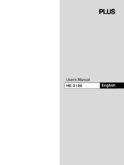 PLUS Vision HE-3100 User Manual