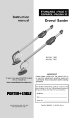 Porter-Cable 7800 Instruction Manual