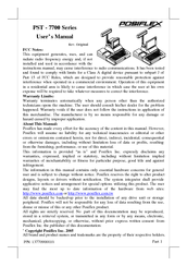 POSIFLEX PST7705 User Manual