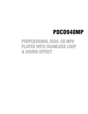 Pyle Pro PDCD940MP Owner's Manual