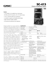 QSC SC-413 Specification Sheet