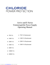 Chloride E61XA User Instruction Manual