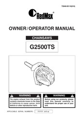 RedMax G2500TS Owner's/Operator's Manual