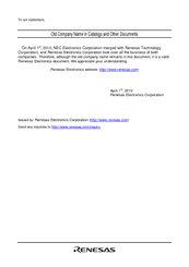 Renesas Temporary Target Board M38517T-ADS User Manual