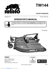 RHINO RHINO TW144 Operator's Manual