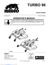 RHINO TURBO 96 TURBO 96 Operator's Manual