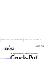 Rival 3122 Owner's Manual