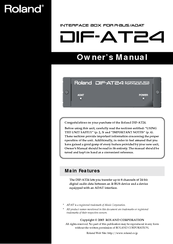 Roland DIF-AT24 Owner's Manual