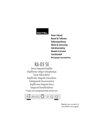 Rotel RA-05 SE Owner's Manual