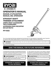Ryobi RY15522 Operator's Manual