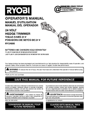 Ryobi RY24600 Operator's Manual