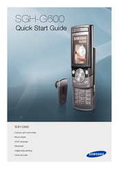 Samsung SGH-G600G Quick Start Manual