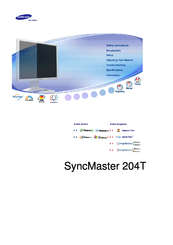 Samsung SyncMaster 204T User Manual
