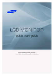 Samsung SyncMaster 400MP Quick Start Manual