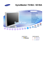 Samsung SyncMaster 731BA Owner's Manual