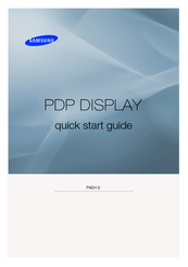 Samsung SyncMaster P42H-2 Quick Start Manual