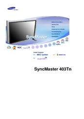 Samsung SyncMaster 403Tn Owner's Manual
