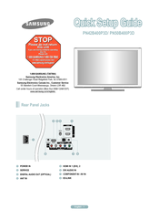 Samsung PN42B400 Quick Setup Manual