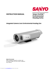 Sanyo Camera Lens Instruction Manual